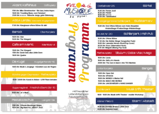 Fte de la musique 2017 - Programm